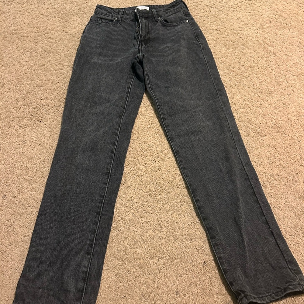 PacSun Women's Dark Gray Straight Leg Jeans